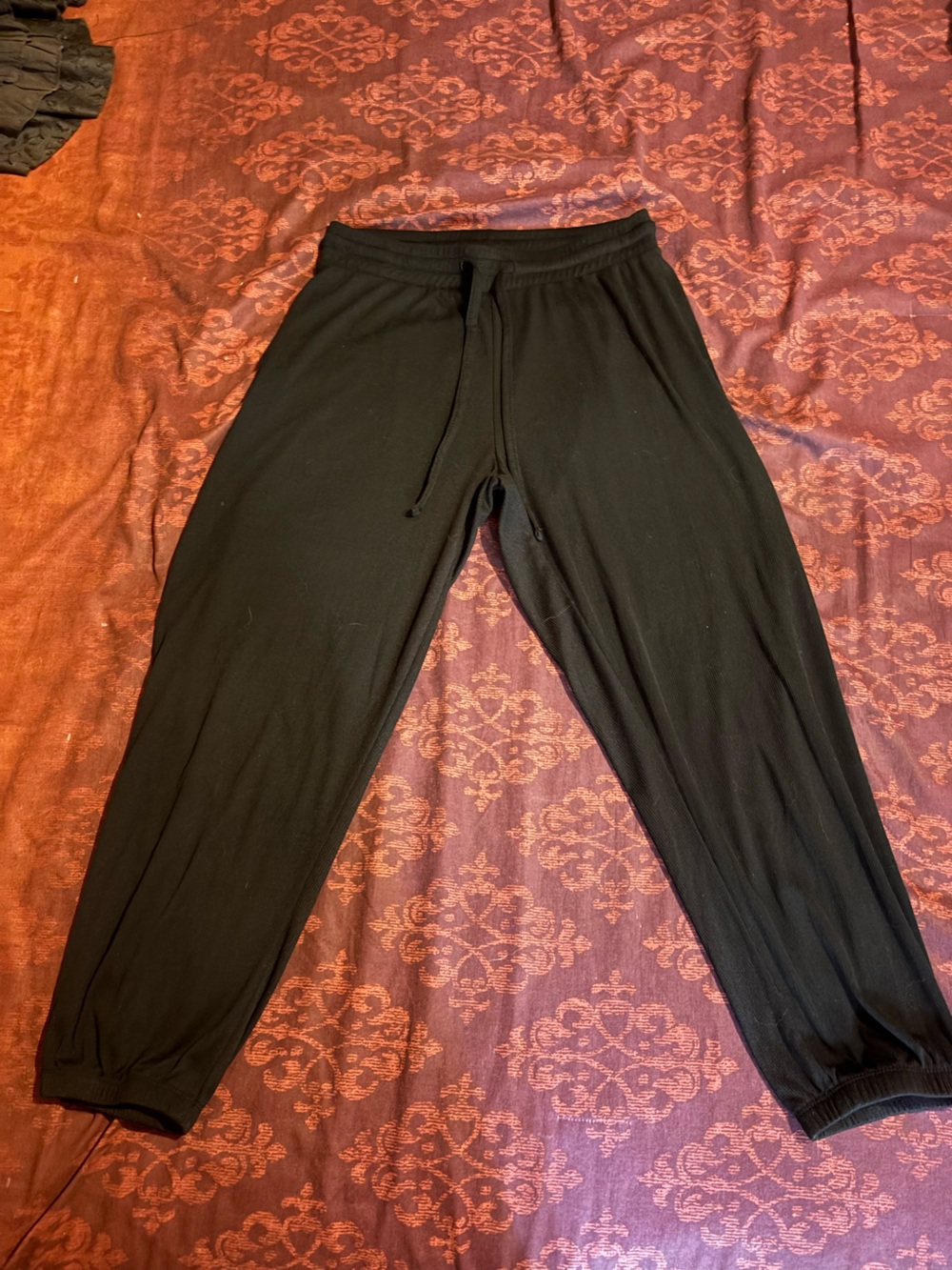 Women's Black Pull-On Capris with Drawstring Waist
